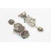 Dangle Jhumki Jhumka Earrings Onyx Pearl Stone Women's Silver 925 Handmade A661